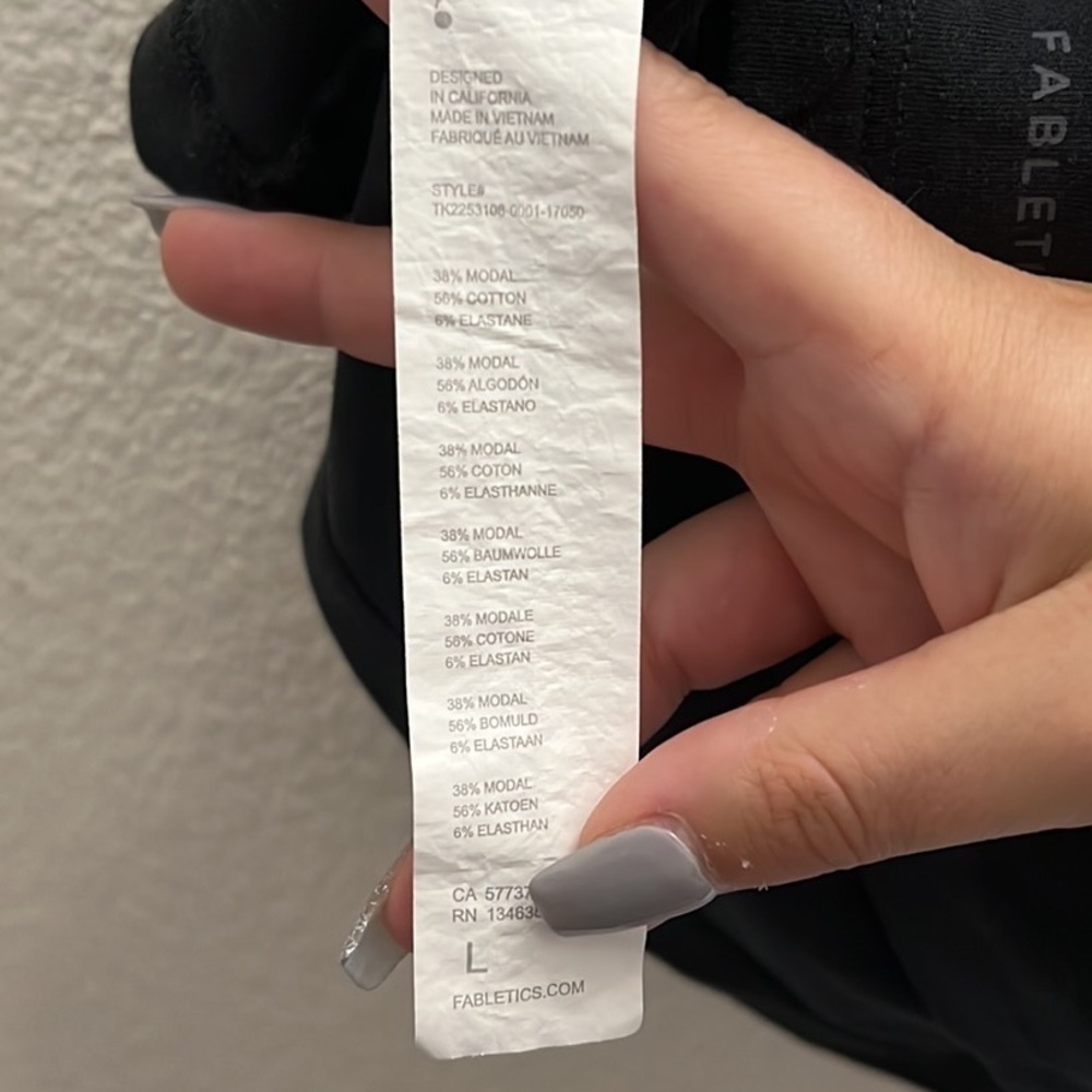 Fabletics Black Racerback Tank Top - Picture 5 of 9